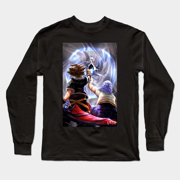 Sora and Riku vs Xemnas (Kingdom Hearts2) Long Sleeve T-Shirt by Arcanekeyblade5